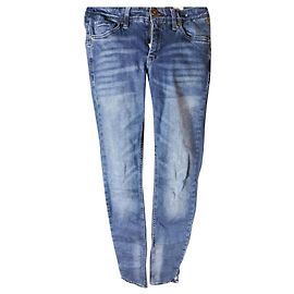 Jean Freeman Porter Bleu Marine Coton Taille 36 Bleu Marine