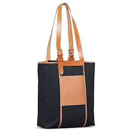 Hermès-Bolso Hermes Preto Toile Goeland Etriviere 27-Preto