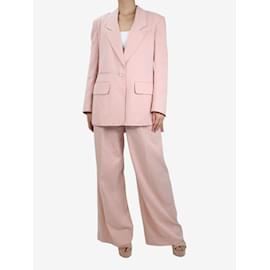 Autre Marque-Conjunto pantalón ancho y americana rosa - talla UK 8-Rosa