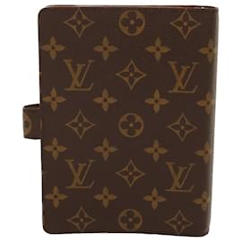 Louis Vuitton-LOUIS VUITTON Monogramm Agenda MM Tagesplaner Cover R20105 LV Auth 48495-Monogramm