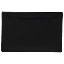 Prada-PRADA Card Case Safiano leather Black 1mc208 Auth yk7794-Black