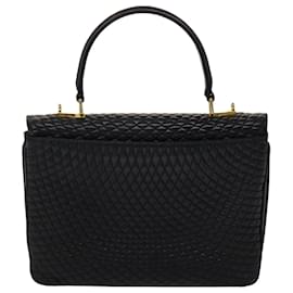 Bally-BALLY Sac à Main Matelassé Cuir Noir Auth yk7922-Noir