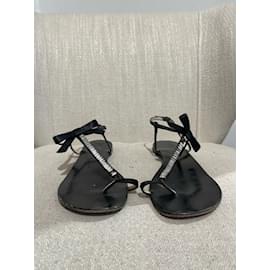 Giuseppe Zanotti-GIUSEPPE ZANOTTI Sandalias T.UE 38.5 paño-Negro