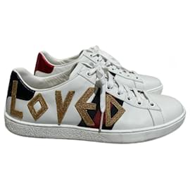 Gucci-GUCCI Scarpe da ginnastica T.Unione Europea 37.5 Leather-Bianco