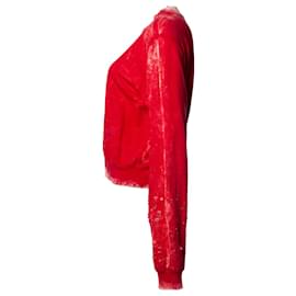 Autre Marque-Citoyen du coton, Pull rouge en lambeaux-Rouge