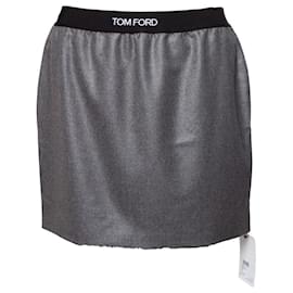 Autre Marque-Tom Ford, Signature skirt in cashmere-Grey