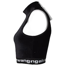 Autre Marque-Alexander Wang, Stretch cord sleeveless mock neck-Black