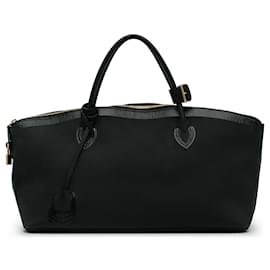 Louis Vuitton-Louis Vuitton Black Cuir Obsession Lockit East-West-Black