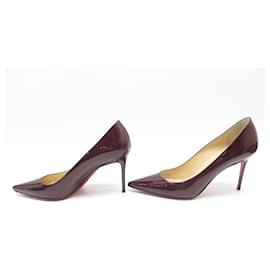 Christian Louboutin-CHAUSSURES CHRISTIAN LOUBOUTIN ESCARPINS KATE DECOLLETE 554 85 38.5 SHOES-Bordeaux