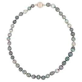 Autre Marque-Collares 41 CLP PERLAS DE TAHITI TUAMOTU EN CÍRCULO032P Plata 925 Collar de perlas-Multicolor