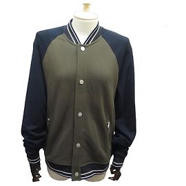 Hermès BLOUSON BOMBER HERMES TEDDY JOGGING BRODERIE H 46 S BICOLORE VEST JACKET Autre