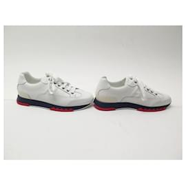Hermès-NINE HERMES ADDICT SNEAKERS SHOES 192520zh 40 41 LEATHER & CANVAS SNEAKERS-White