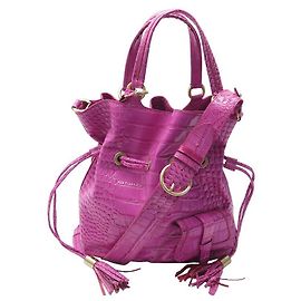 LANCEL PREMIER FLIRT MM A BOLSA02185 BOLSA DE MÃO MODA CROCO COURO ROSA Rosa