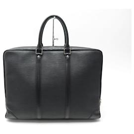 Louis Vuitton-LOUIS VUITTON SIRIUS BAG 40 BRIEFCASE BLACK EPI LEATHER DOCUMENT HOLDER-Black