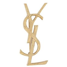 BROCHE NOVE SAINT LAURENT OPYUM YSL 748486Y15008007 BRUXO DE OURO METAL DORE Dourado
