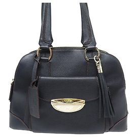 NEW LANCEL ADJANI GM A HANDBAG03433 BLACK SEED LEATHER LEATHER HAND BAG Black