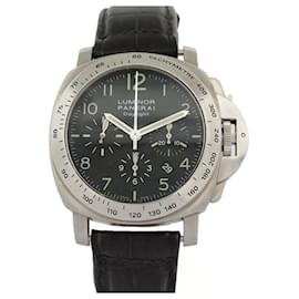 Panerai-PANERAI PAM WATCH00196 LUMINOR DAYLIGHT CHRONO 44 MM AUTOMATIC WATCH-Silvery
