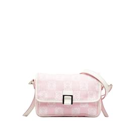 Loewe-Anagram Canvas Crossbody Bag-Pink