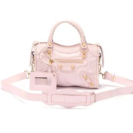Balenciaga Mini sac de ville géant pour motocross 309544 Rose