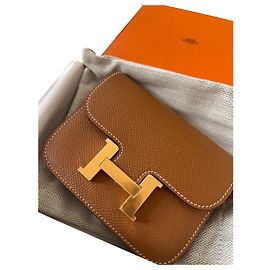 Hermès Constanza Slim Marrón oscuro