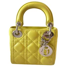 Dior-Mini Lady Dior handbag-Yellow
