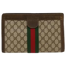 GUCCI Gucci waist bag GG canvas sherry line 162962 beige brown