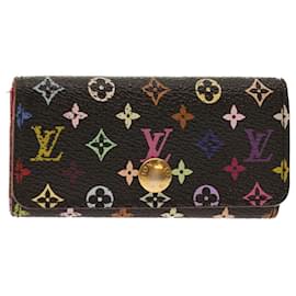 Louis Vuitton-LOUIS VUITTON Monogram Multicolor Multicles 4 Key Case Black M60044 auth 48631-Black