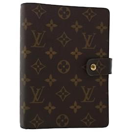 Louis Vuitton-LOUIS VUITTON Monogramm Agenda MM Tagesplaner Cover R20105 LV Auth 48406-Monogramm