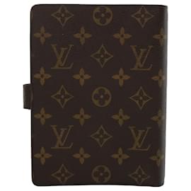 Louis Vuitton-LOUIS VUITTON Monogramm Agenda MM Tagesplaner Cover R20105 LV Auth 48406-Monogramm