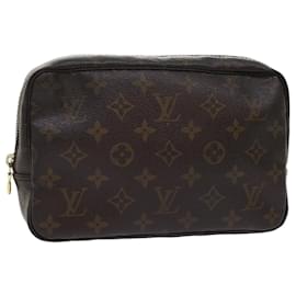 Louis Vuitton-Toilette Louis Vuitton Monogram Trousse 23 Bolso de mano M47524 Autenticación LV4726-Monograma