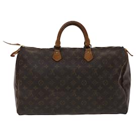 Louis Vuitton-Louis Vuitton Monogram Speedy 40 Bolso de mano M41522 LV Auth fm2481-Monograma