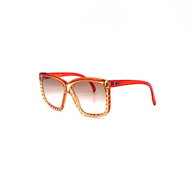 Dior-Óculos de sol quadrados vintage Christian Dior-Laranja
