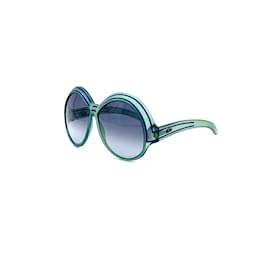 Dior-Christian Dior Optyl Runde Sonnenbrille-Blau