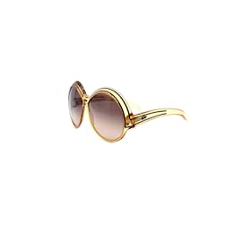 Dior-Christian Dior Optyl Runde Sonnenbrille-Braun