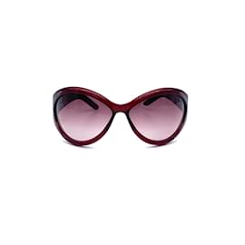 Saint Laurent-Óculos de sol de acetato Yves Saint Laurent com strass-Marrom