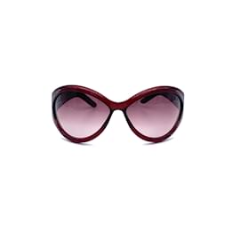 Saint Laurent-Occhiali da sole Yves Saint Laurent in acetato con strass-Marrone