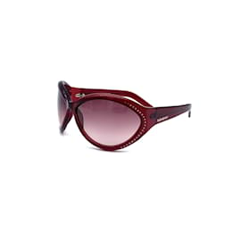 Saint Laurent-Yves Saint Laurent Acetate Sunglasses with Rhinestones-Brown