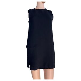Acne Dana Paw11 Kleid Schwarz Wolle Schwarz