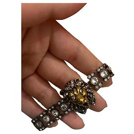 Gargantilla Gucci Cristales Cabeza De León Dorado
