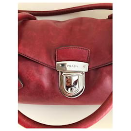 Prada-Handbags-Dark red