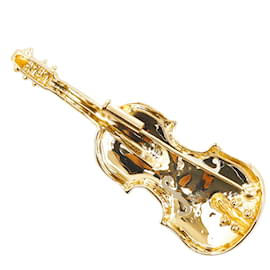 & Other Stories-18k Gold Violin Brooch-Golden