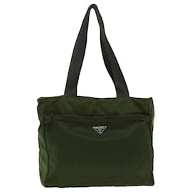 Prada-PRADA Tote Bag Nylon Khaki Auth ki3209-Khaki