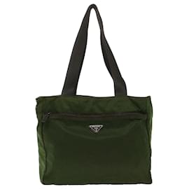 Prada-PRADA Tote Bag Nylon Khaki Auth ki3209-Khaki