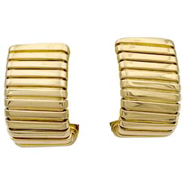 Bulgari-Bulgari earrings, "Tubogas", yellow gold.-Other