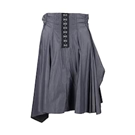 Louis Vuitton-Louis Vuitton Asymmetric Skirt with Hooks-Grey