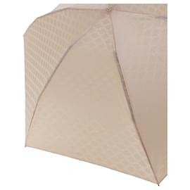 Céline-CELINE Macadam Canvas Folding Umbrella Nylon Pink Beige Auth yk7831b-Pink,Beige