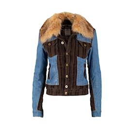 Dolce & Gabbana-Dolce & Gabbana Denim Jacket With Fur Collar-Multiple colors