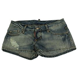 Dsquared2 Dsquared 2 D2 Blue Distressed Denim Jeans Shorts Trousers Pants size 42 Blue