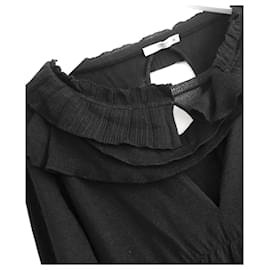 Prada-Prada Fall 2006 Silk & Wool Frilled Jumper-Black
