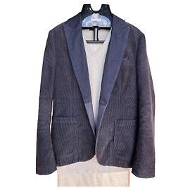 Blazer Hugo Boss Azul de Algodão Azul